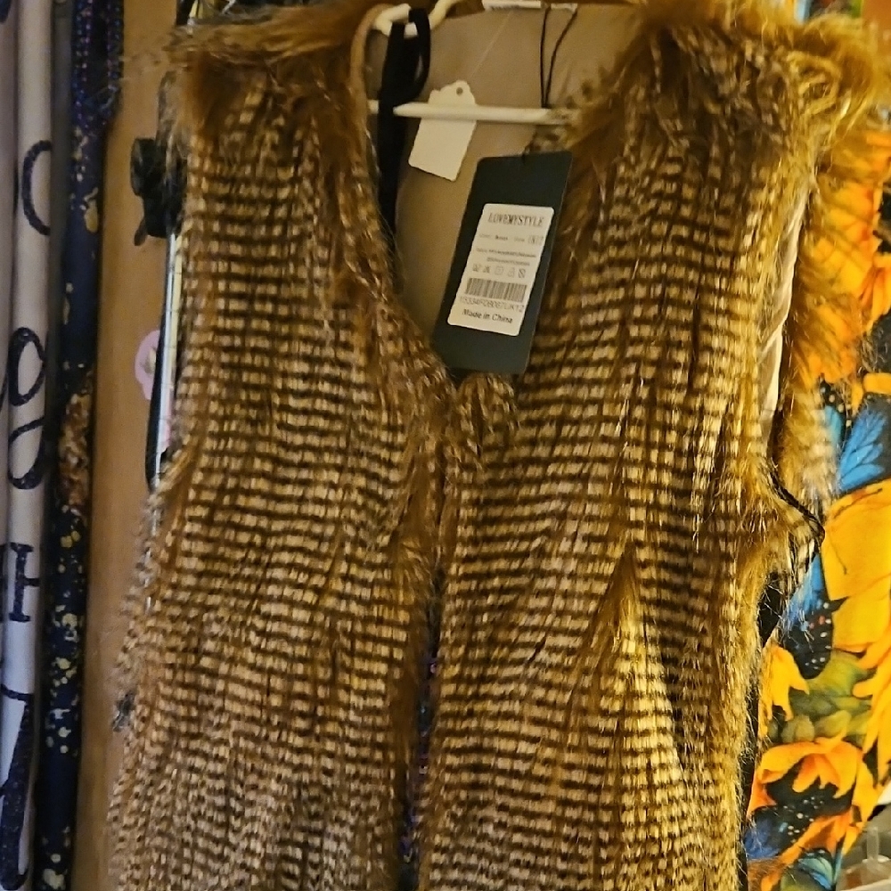 Chic Brown Faux Fur Vest